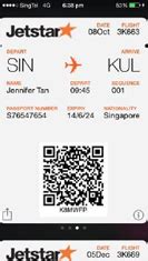 Fly with Jetstar's Mobile Boarding Pass .